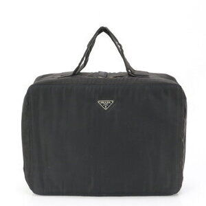 Prada Tessuto Triangle Logo Business Bag Briefcase Tote Shoulder Black ESE